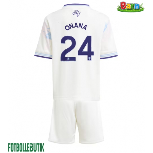 Aston Villa Amadou Onana #24 Tredjeställ Barn 2025-26 Kortärmad (+ Korta byxor)